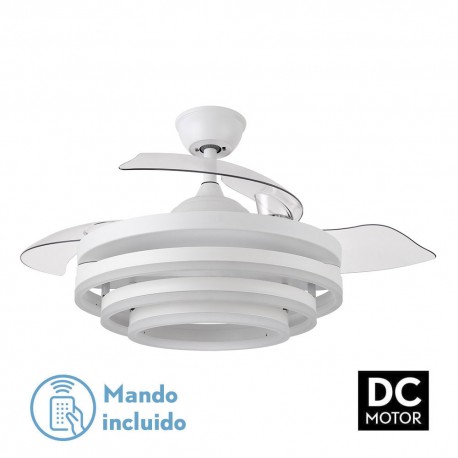 Ventilador techo luz Kai blanco