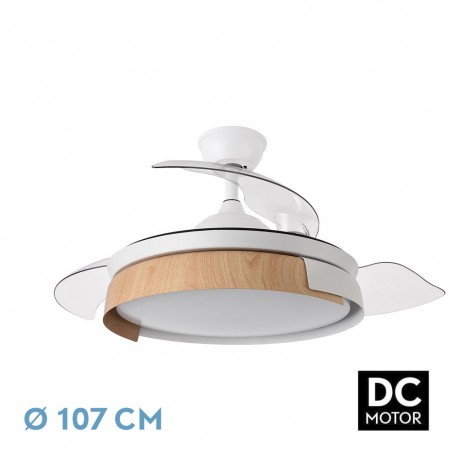 Ventilador techo luz provenza blanco