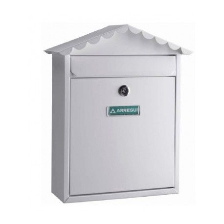 Buzon exterior acero blanco tejado Arregui